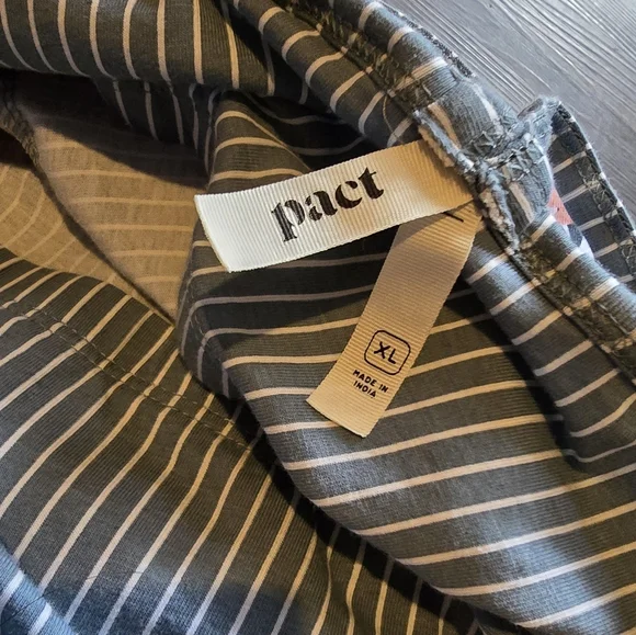 Pact Lake Blossoms/Lake Stripe Fit & Flare Strappy Dress XL - Picture 9 of 11